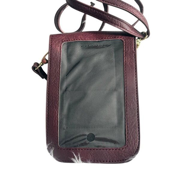 Touch Clear Screen Wine Color Crossbody - Picture 3 of 7